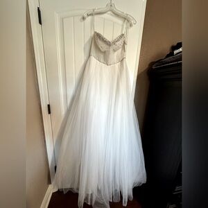 David’s bridal tulle gown, size 6, never been worn or altered
